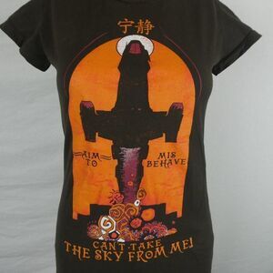 Teefury Firefly Serenity Graphic T Shirt Aim to Misbehave Can't Take the Sky S